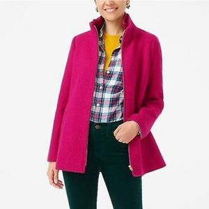 J.Crew Factory Village Coat Fushia